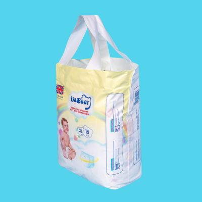 أبيض ADL Baby Pull Up Pants Super الامتصاص عضوي سحب حفاضات مطبوعة